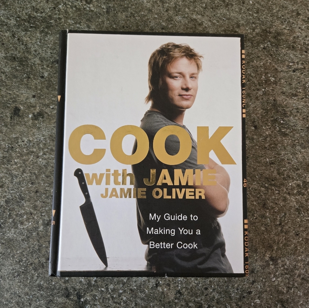 Cook with Jamie by - White & Gold Hardcover Cookbook